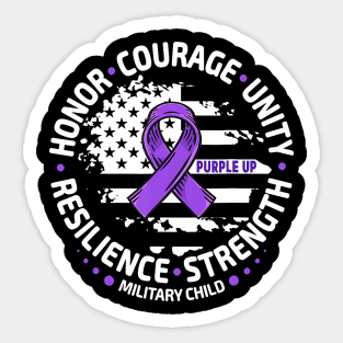 Purple Up For Military Kids Month Of Military Child Adults Sticker